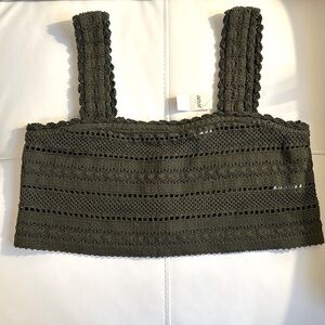 Aerie Crochet Cropped Tank Top
